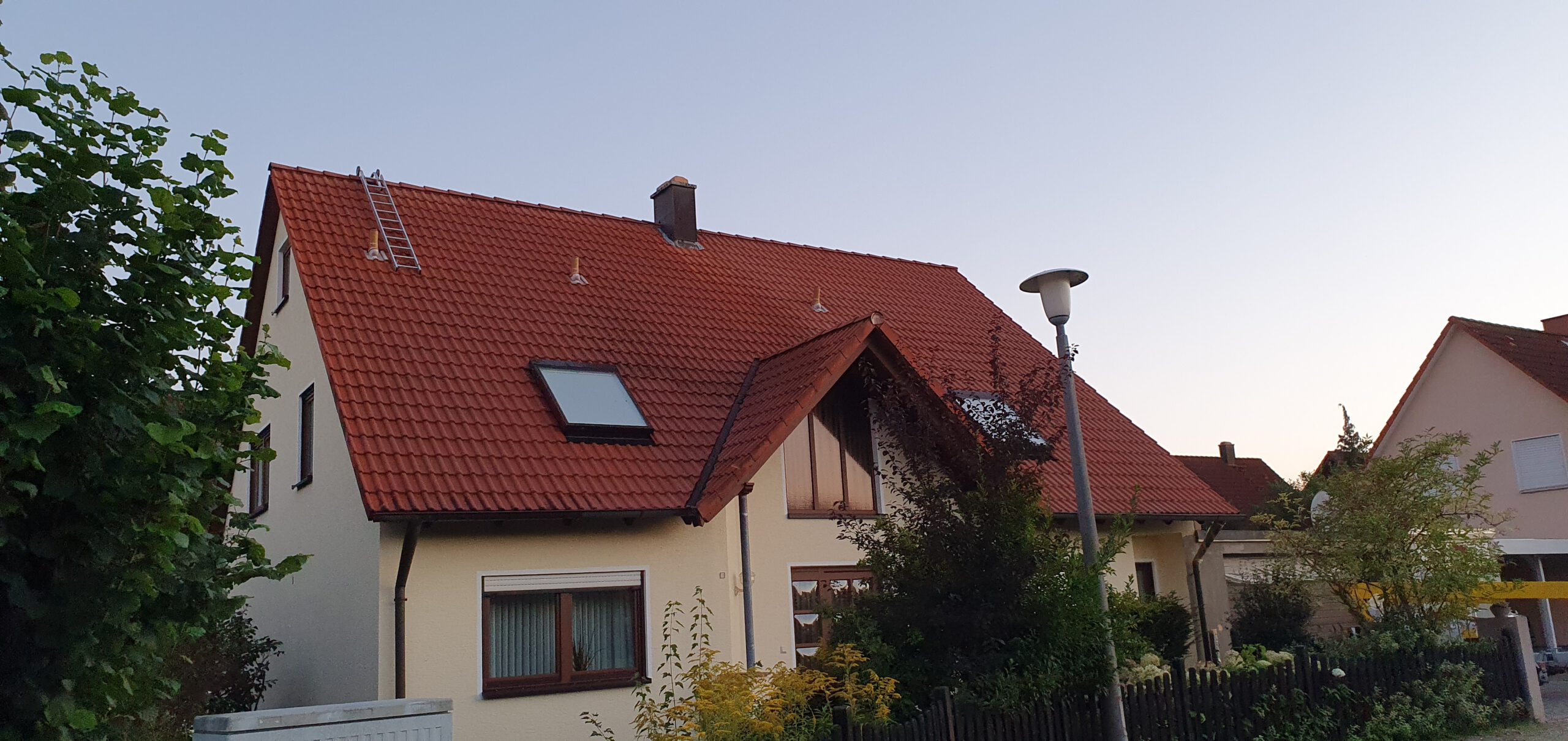 Komplett gereinigtes Dach